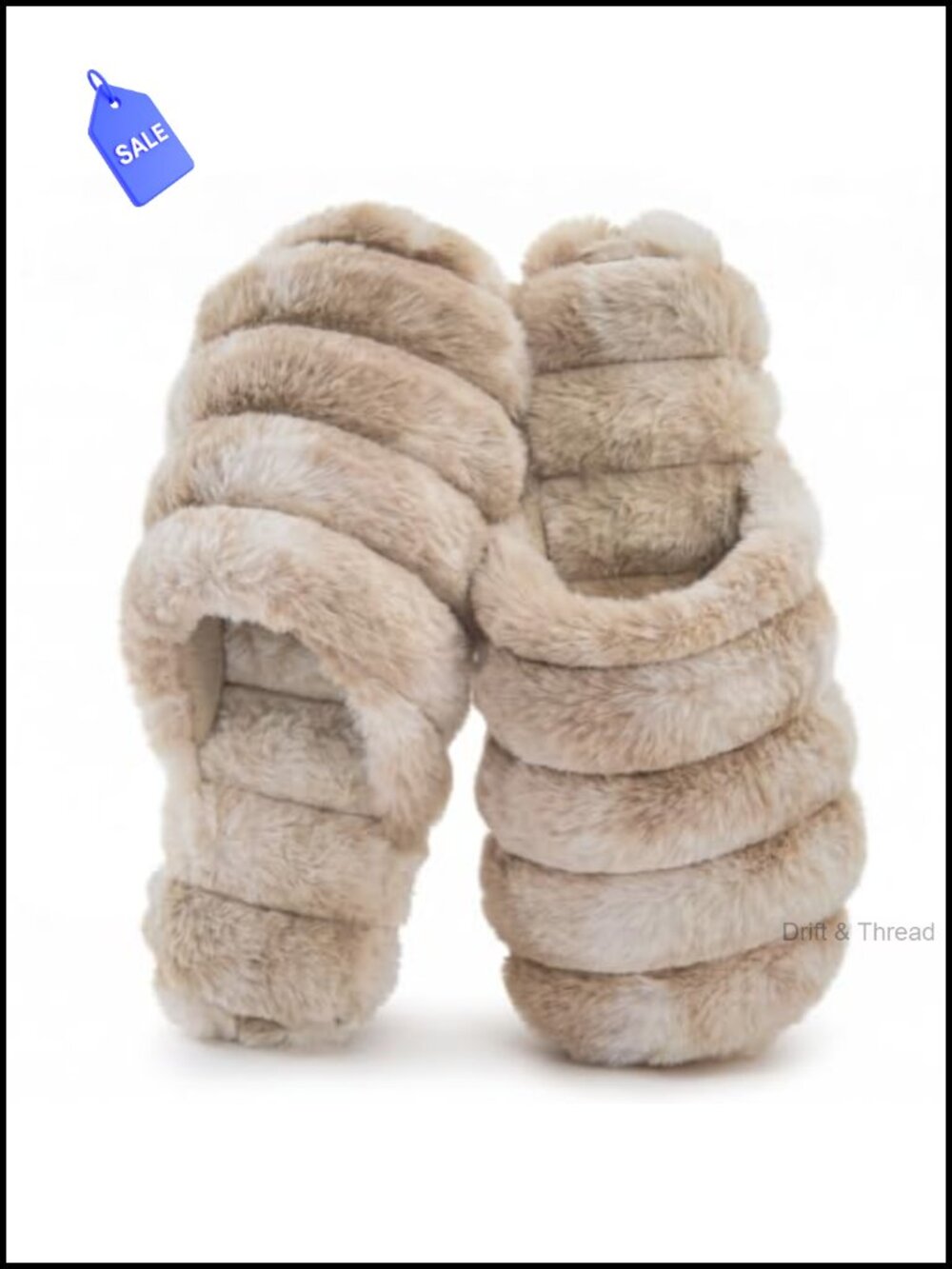 Women's Ribbed Plush Fuzzy Slippers Memory Foam Non-Slip House Shoes Fluffy